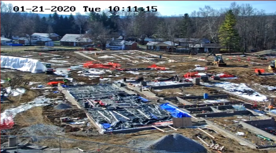 Aerial View of the Construction Site